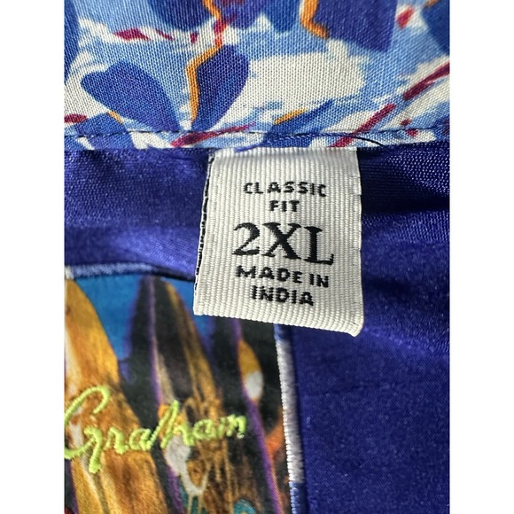 Robert Graham Shirt Men's 2XL Long Sleeve Button Up Striped Designer Luxury - Picture 4 of 11